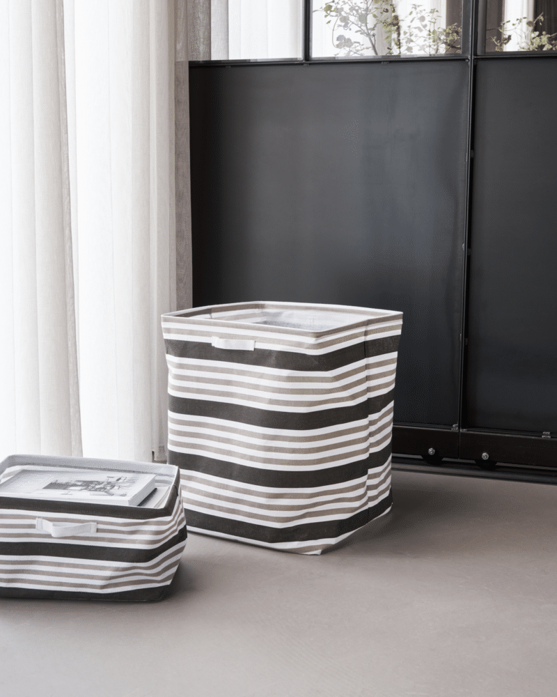Opbevaringskurv, HDStore, Brunstribet - Image 3