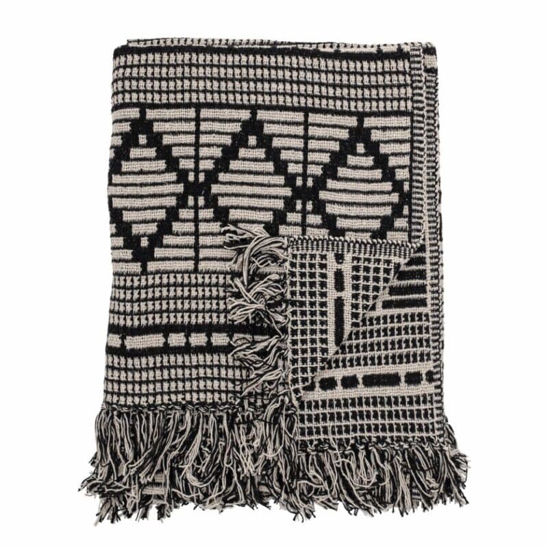 Gutte Plaid, Sort, Genanvendt Bomuld