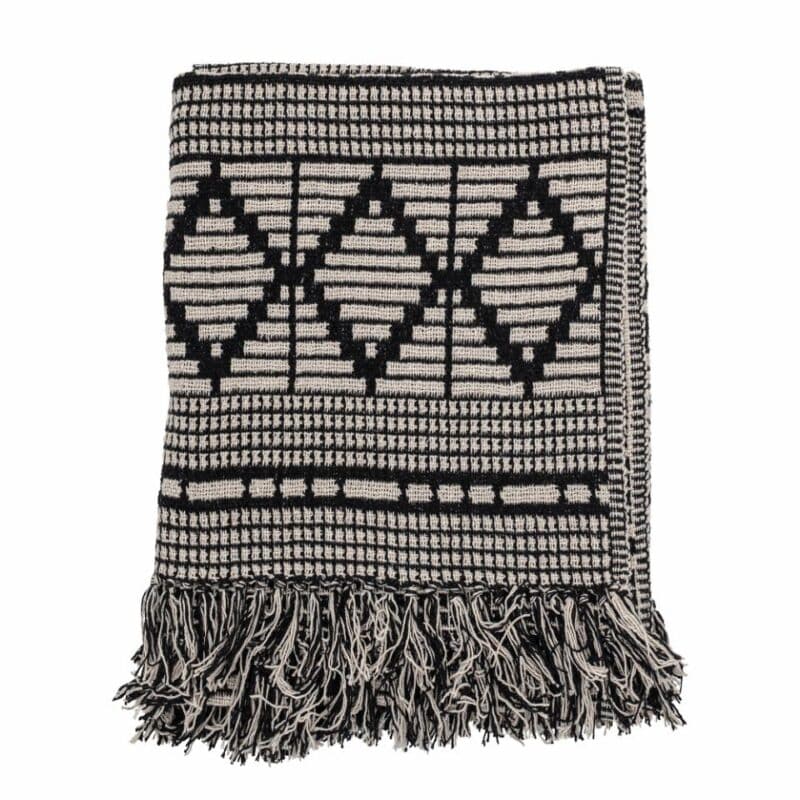 Gutte Plaid, Sort, Genanvendt Bomuld - Image 2